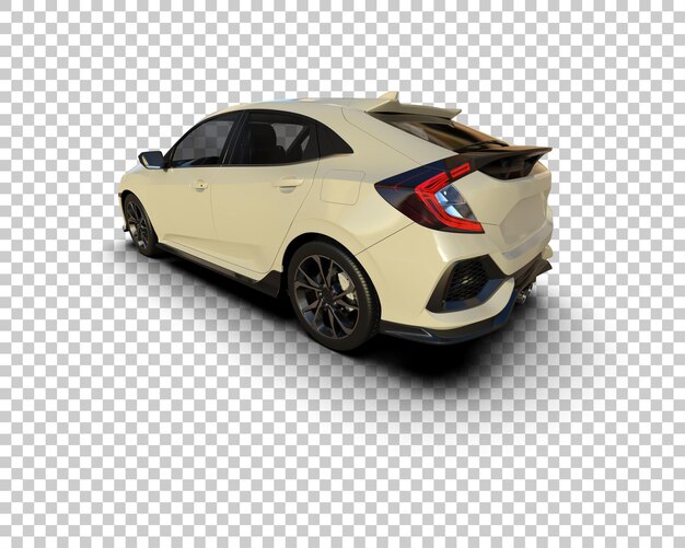 Ilustración de renderización 3D de automóviles modernos aislados en el fondo
