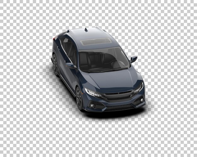 Ilustración de renderización 3D de automóviles modernos aislados en el fondo