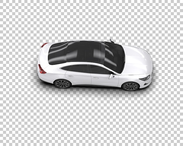 Ilustración de renderización 3D de automóviles modernos aislados en el fondo