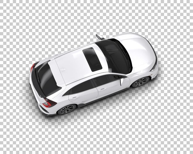 Ilustración de renderización 3D de automóviles modernos aislados en el fondo