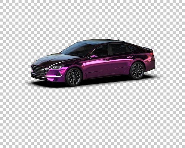 Ilustración de renderización 3D de automóviles modernos aislados en el fondo