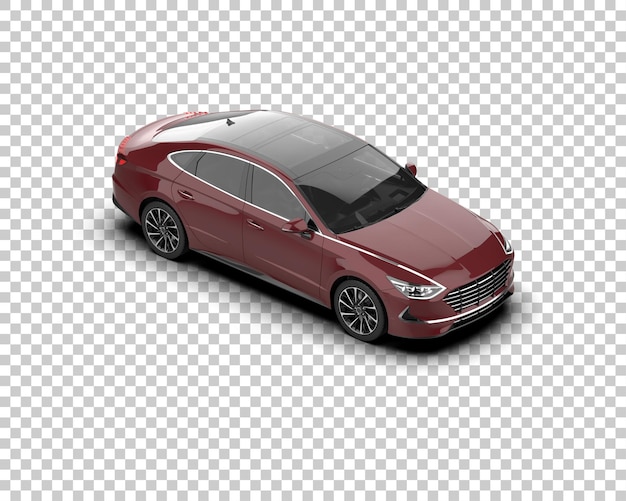 Ilustración de renderización 3D de automóviles modernos aislados en el fondo