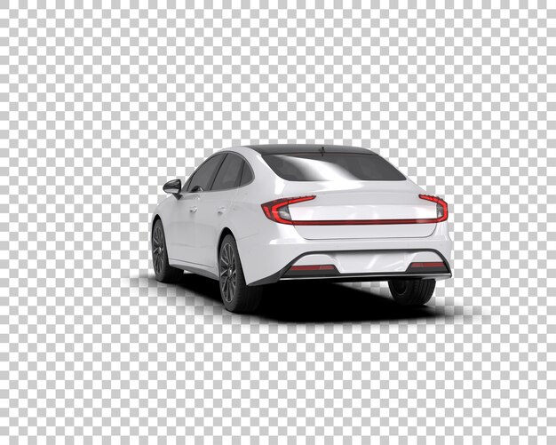 Ilustración de renderización 3D de automóviles modernos aislados en el fondo