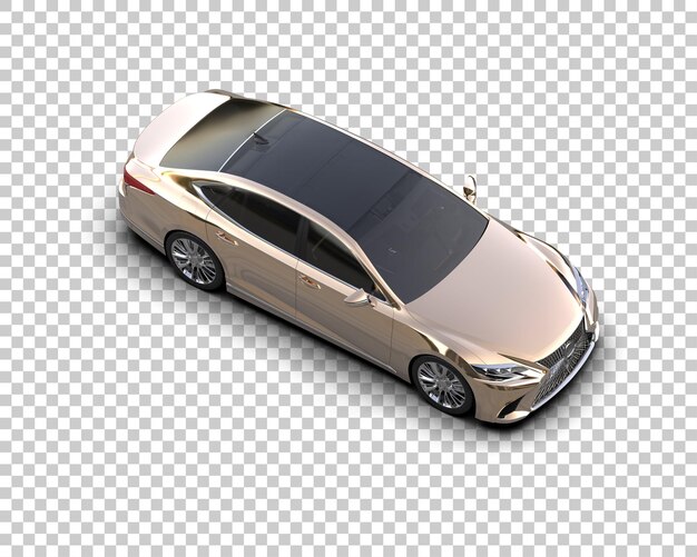 Ilustración de renderización 3D de automóviles modernos aislados en el fondo