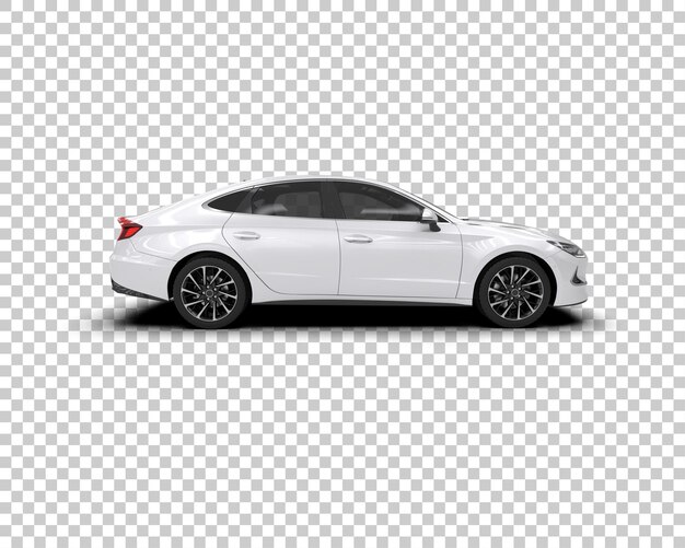 Ilustración de renderización 3D de automóviles modernos aislados en el fondo