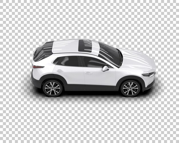 Ilustración de renderización 3D de automóviles modernos aislados en el fondo
