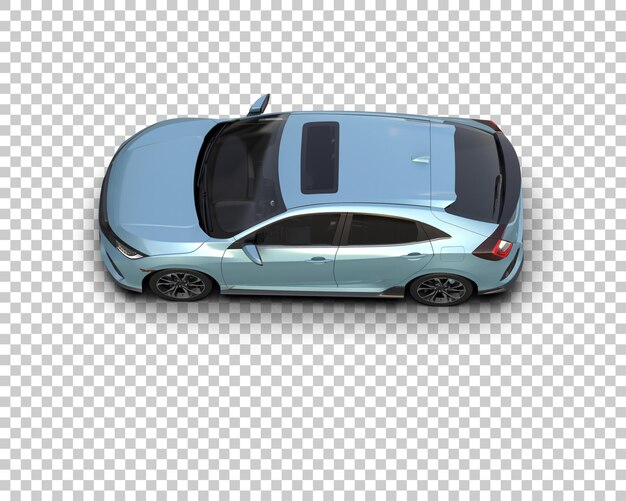 Ilustración de renderización 3D de automóviles modernos aislados en el fondo