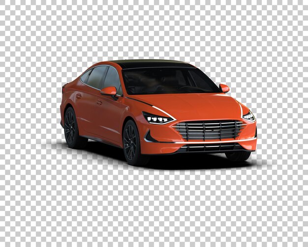Ilustración de renderización 3D de automóviles modernos aislados en el fondo