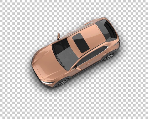 Ilustración de renderización 3D de automóviles modernos aislados en el fondo