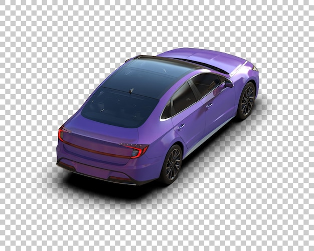Ilustración de renderización 3D de automóviles modernos aislados en el fondo