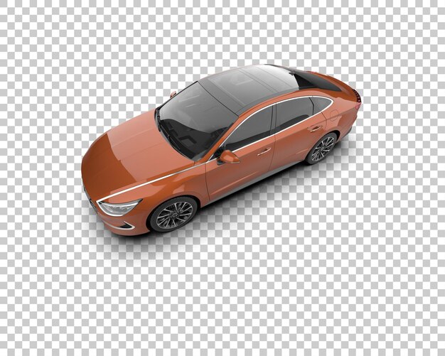 Ilustración de renderización 3D de automóviles modernos aislados en el fondo