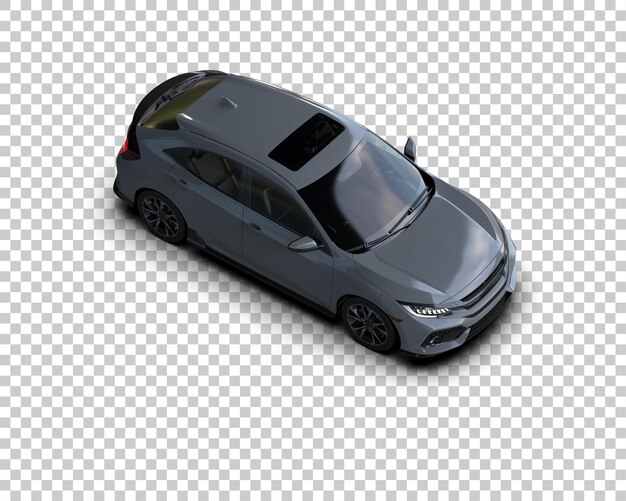 Ilustración de renderización 3D de automóviles modernos aislados en el fondo