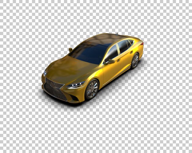 Ilustración de renderización 3D de automóviles modernos aislados en el fondo
