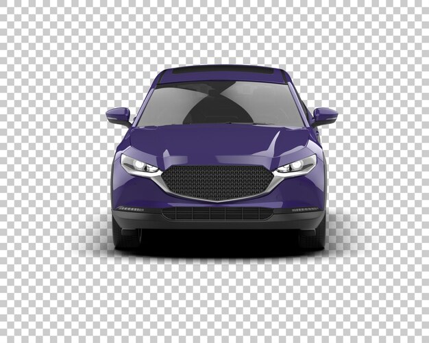 Ilustración de renderización 3D de automóviles modernos aislados en el fondo