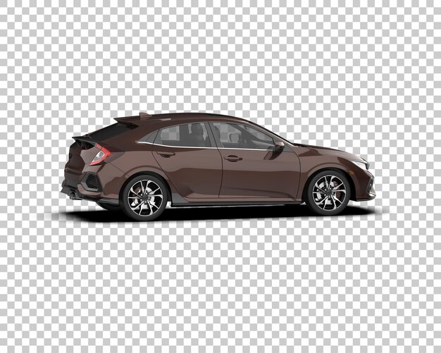 Ilustración de renderización 3D de automóviles modernos aislados en el fondo