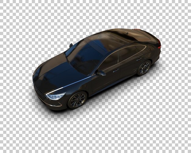 Ilustración de renderización 3D de automóviles modernos aislados en el fondo