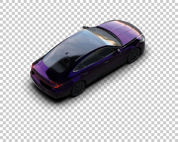 Ilustración de renderización 3D de automóviles modernos aislados en el fondo