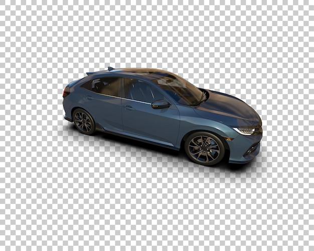 Ilustración de renderización 3D de automóviles modernos aislados en el fondo