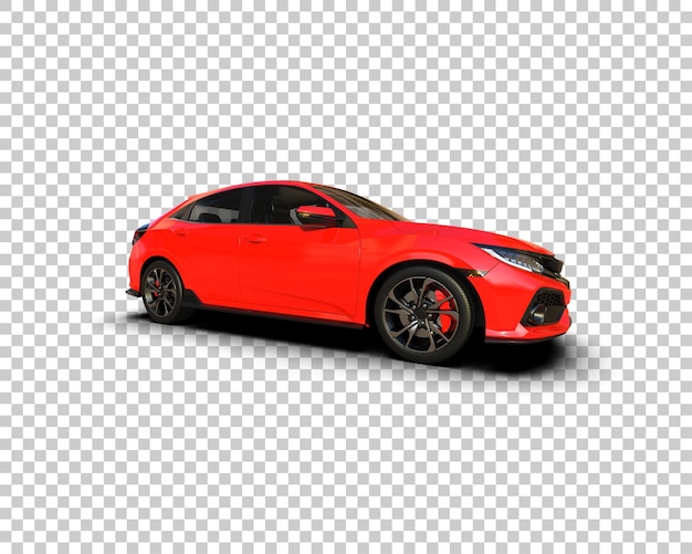 Ilustración de renderización 3D de automóviles modernos aislados en el fondo