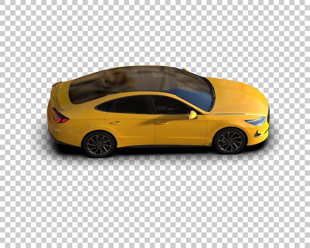 Ilustración de renderización 3D de automóviles modernos aislados en el fondo