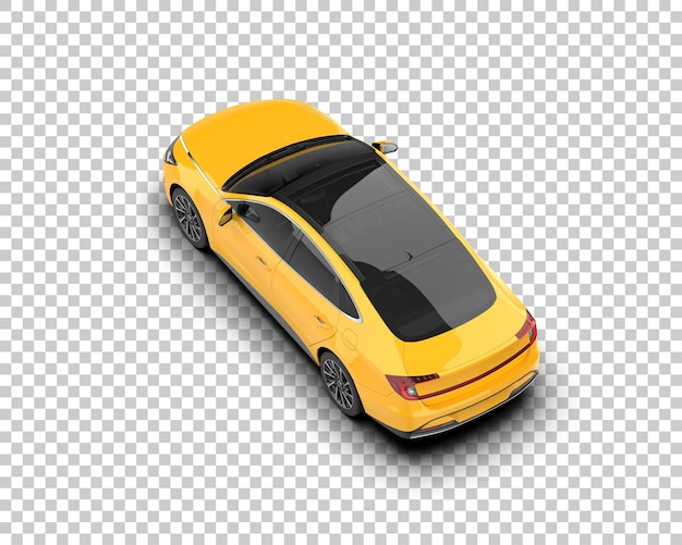Ilustración de renderización 3D de automóviles modernos aislados en el fondo