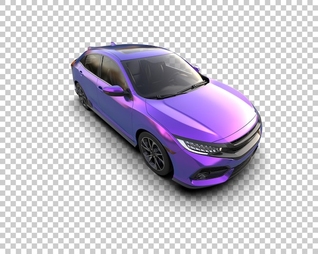 Ilustración de renderización 3D de automóviles modernos aislados en el fondo
