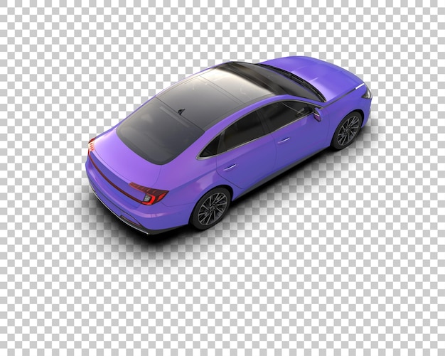 Ilustración de renderización 3D de automóviles modernos aislados en el fondo
