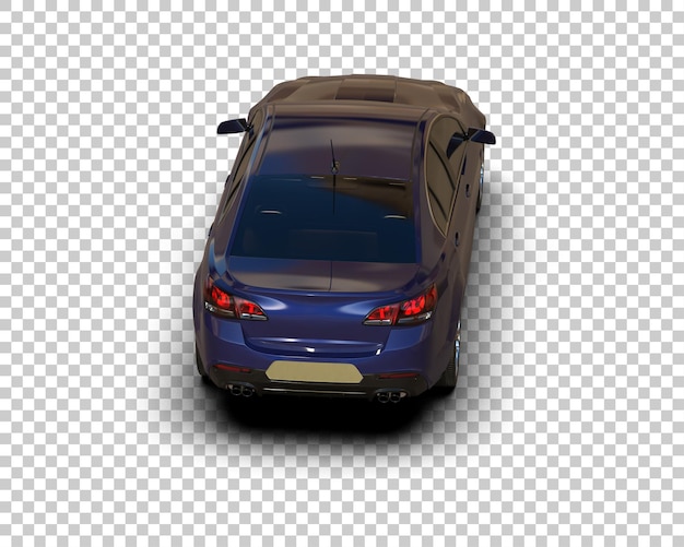 Ilustración de renderización 3D de automóviles modernos aislados en el fondo