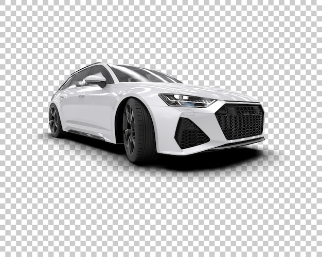 Ilustración de renderización 3D de automóviles modernos aislados en el fondo