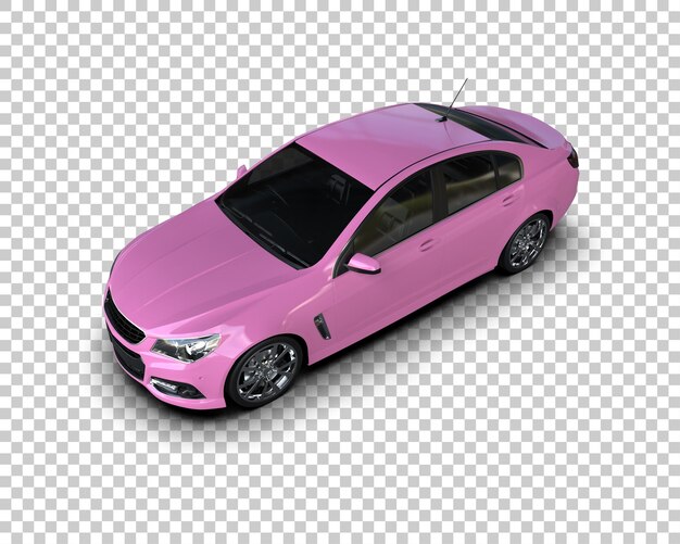 Ilustración de renderización 3D de automóviles modernos aislados en el fondo