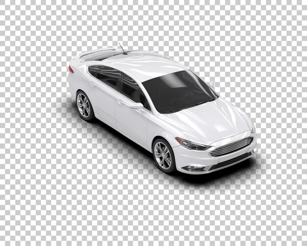 Ilustración de renderización 3D de automóviles modernos aislados en el fondo