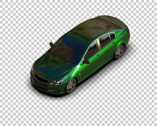 Ilustración de renderización 3D de automóviles modernos aislados en el fondo