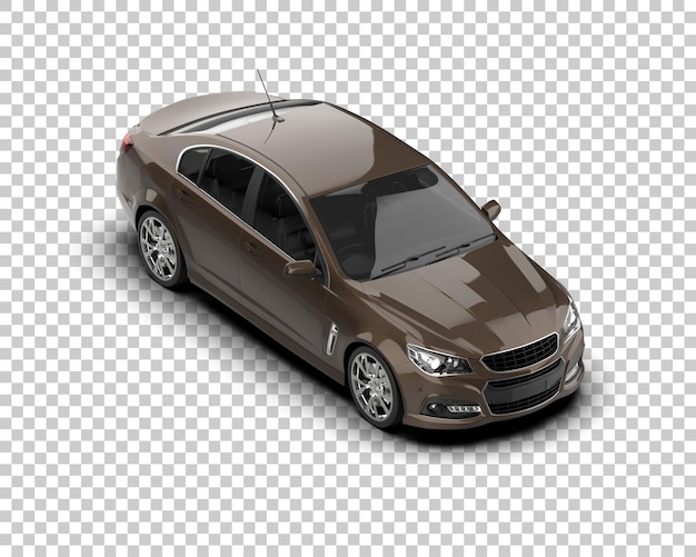 Ilustración de renderización 3D de automóviles modernos aislados en el fondo