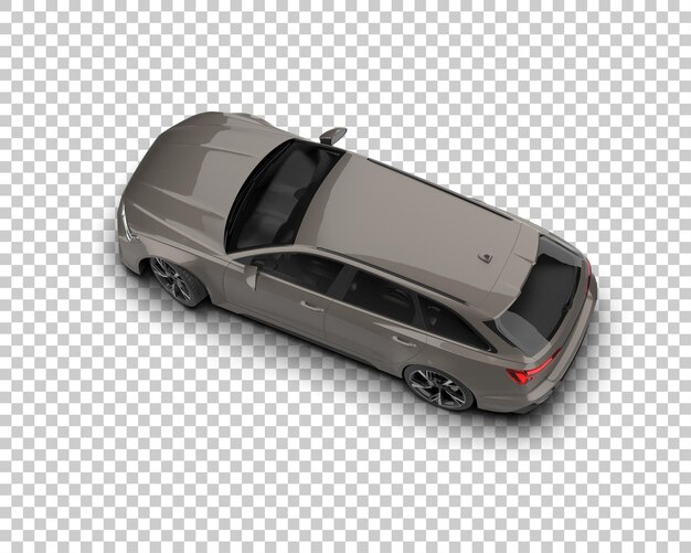 Ilustración de renderización 3D de automóviles modernos aislados en el fondo