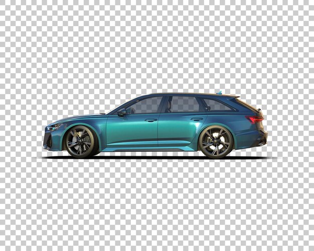 Ilustración de renderización 3D de automóviles modernos aislados en el fondo