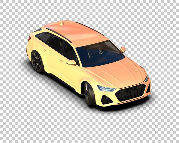 Ilustración de renderización 3D de automóviles modernos aislados en el fondo