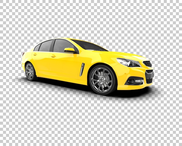 Ilustración de renderización 3D de automóviles modernos aislados en el fondo