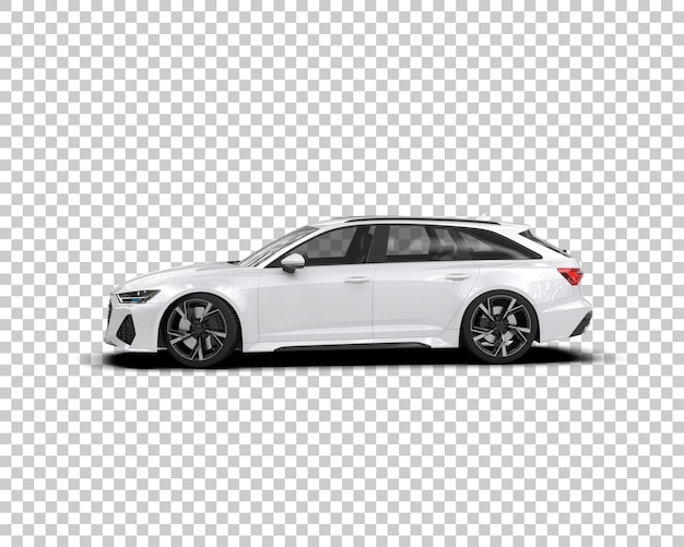 Ilustración de renderización 3D de automóviles modernos aislados en el fondo