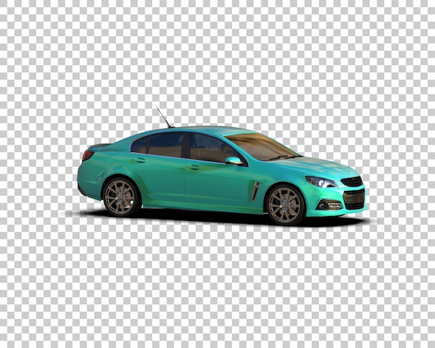 Ilustración de renderización 3D de automóviles modernos aislados en el fondo