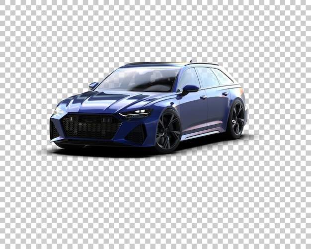 Ilustración de renderización 3D de automóviles modernos aislados en el fondo
