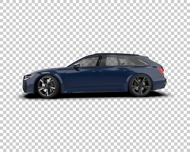 Ilustración de renderización 3D de automóviles modernos aislados en el fondo