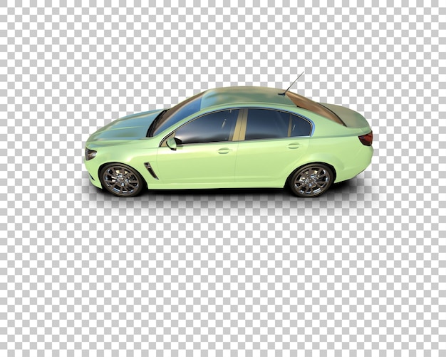 Ilustración de renderización 3D de automóviles modernos aislados en el fondo