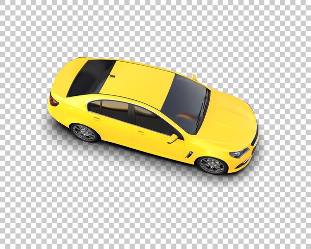 Ilustración de renderización 3D de automóviles modernos aislados en el fondo