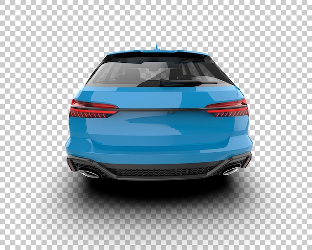 Ilustración de renderización 3D de automóviles modernos aislados en el fondo