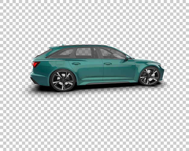 Ilustración de renderización 3D de automóviles modernos aislados en el fondo