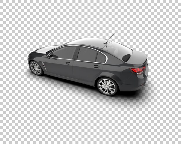 Ilustración de renderización 3D de automóviles modernos aislados en el fondo