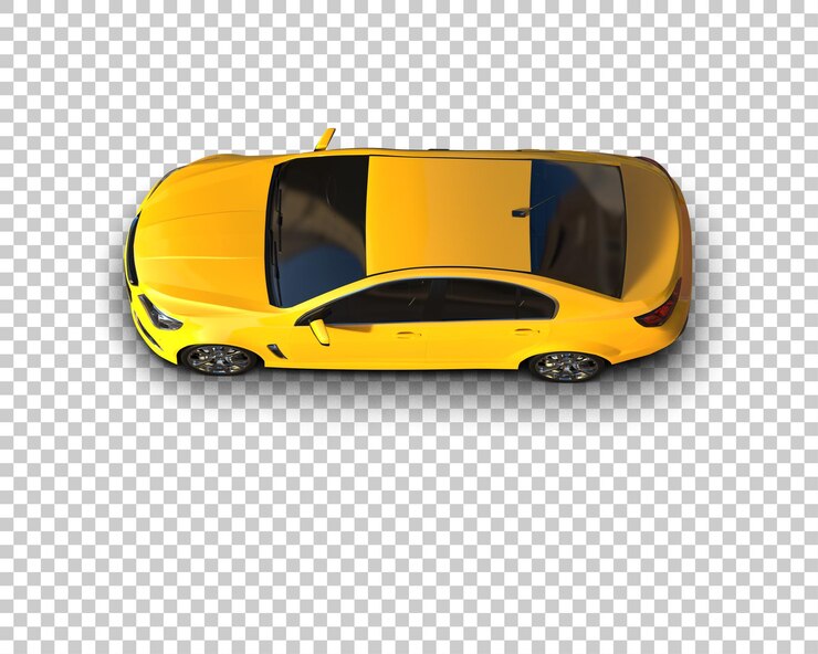 PSD ilustración de renderización 3d de automóviles modernos aislados en el fondo
