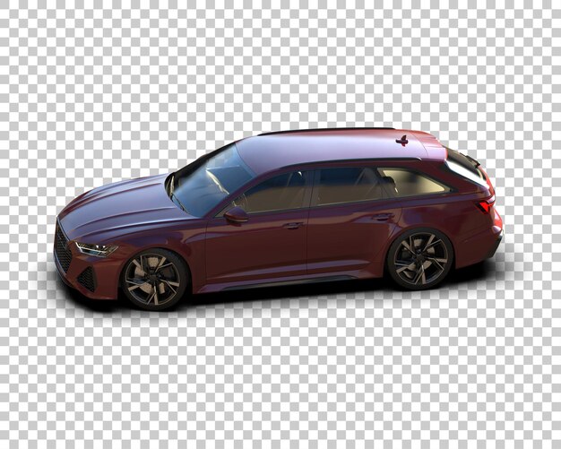 Ilustración de renderización 3D de automóviles modernos aislados en el fondo