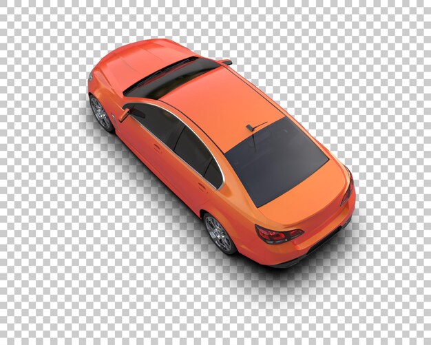 Ilustración de renderización 3D de automóviles modernos aislados en el fondo