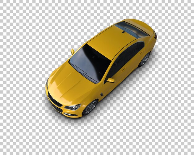 Ilustración de renderización 3D de automóviles modernos aislados en el fondo